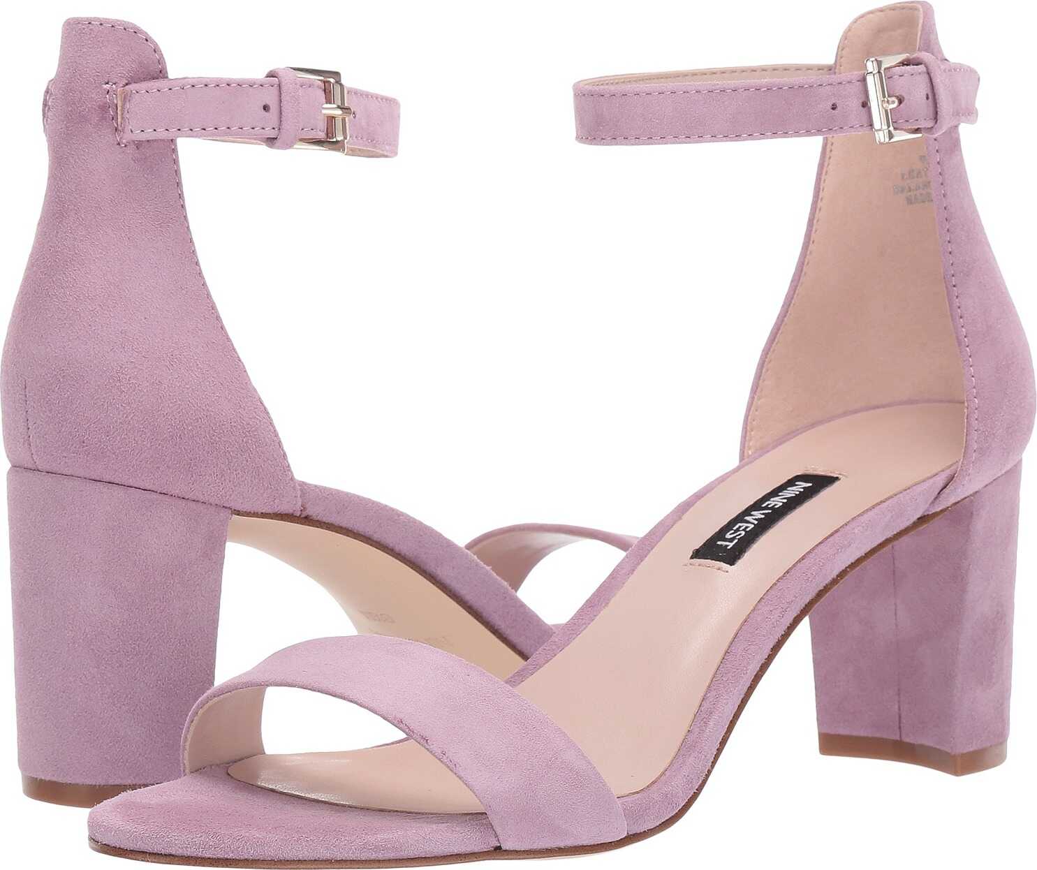 Nine West Pruce Block Heel Sandal Wisteria Lilac