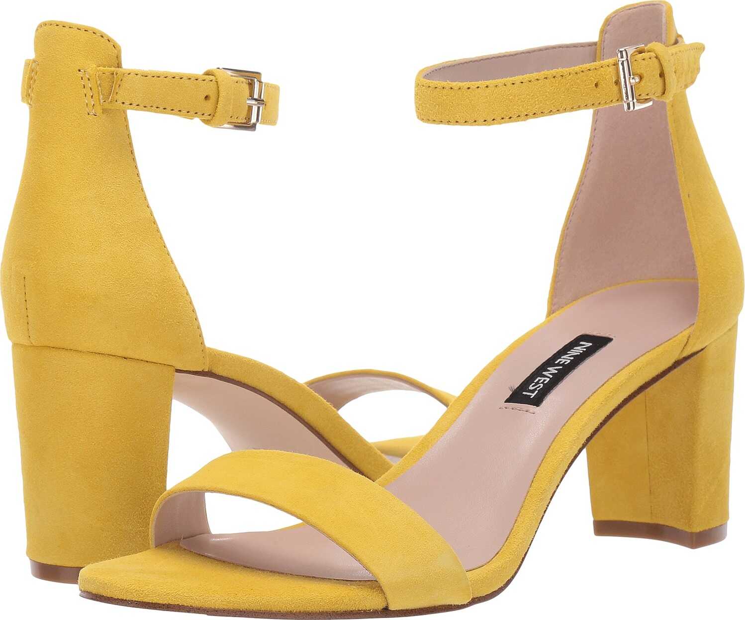 Nine West Pruce Block Heel Sandal Yellow