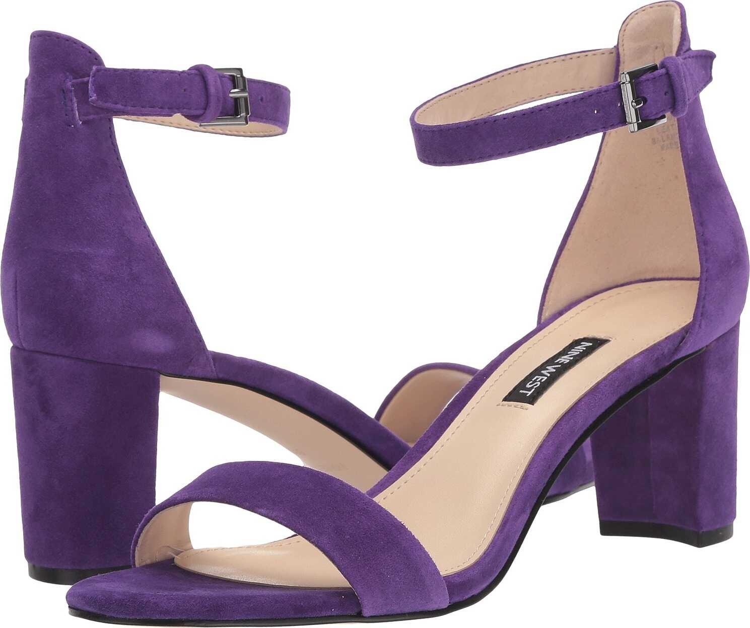 Nine West Pruce Block Heel Sandal Purple