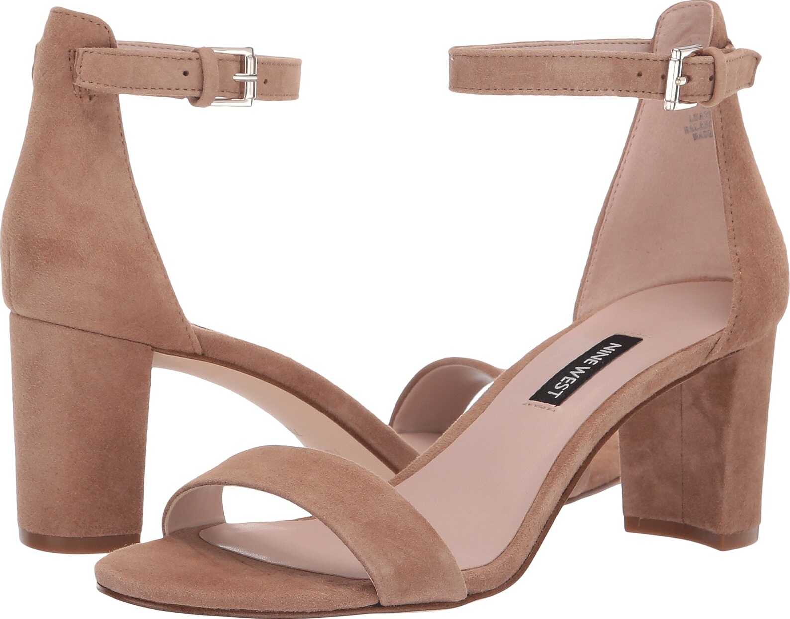 Nine West Pruce Block Heel Sandal Latte