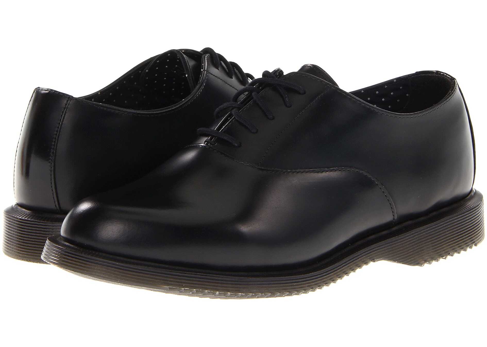 Pantof Dr. Martens Bennett 5-Eye Oxford Black Polished Smooth