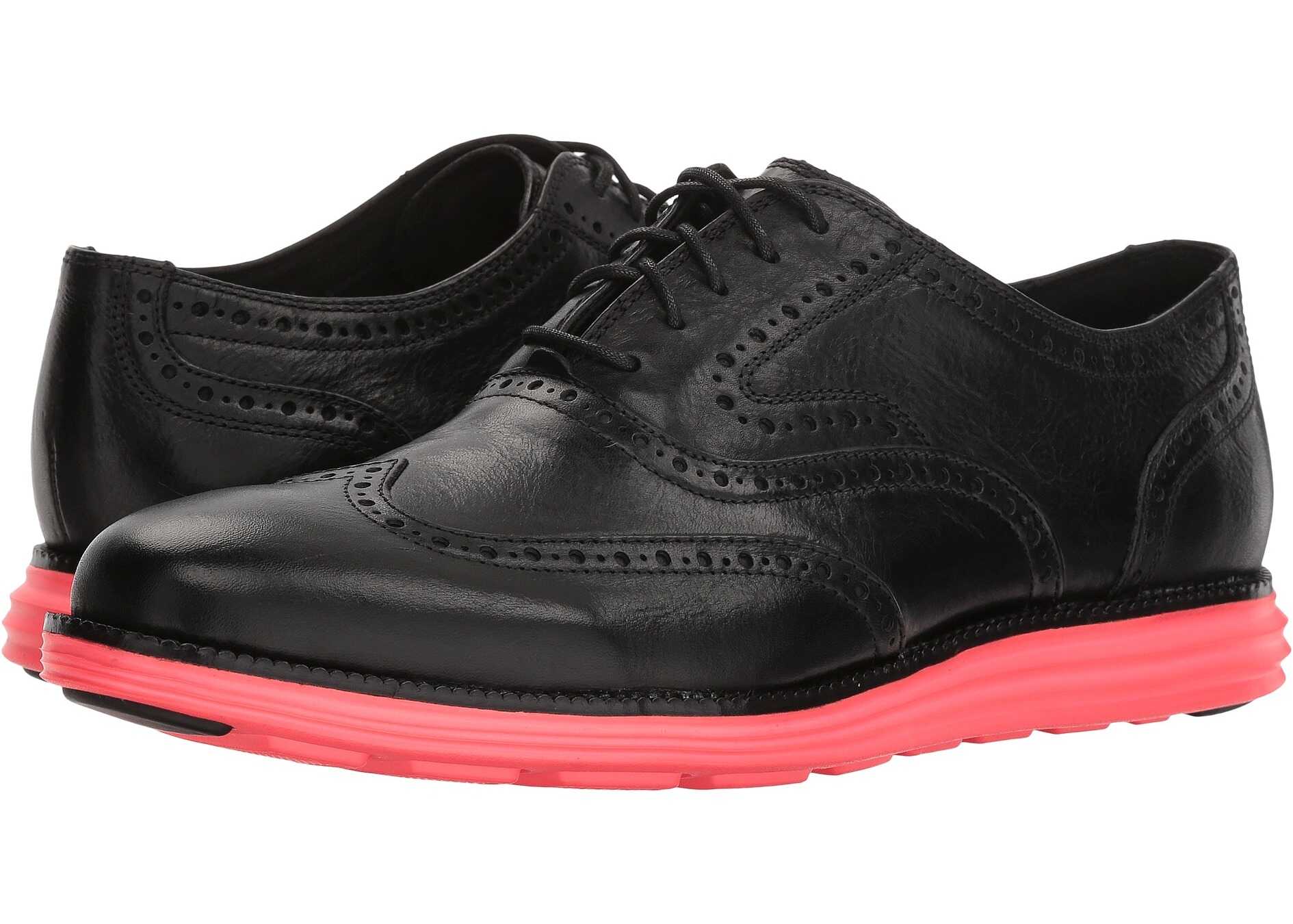 Pantof Cole Haan Original Grand Short Wing Ox II Black Leather/Flash