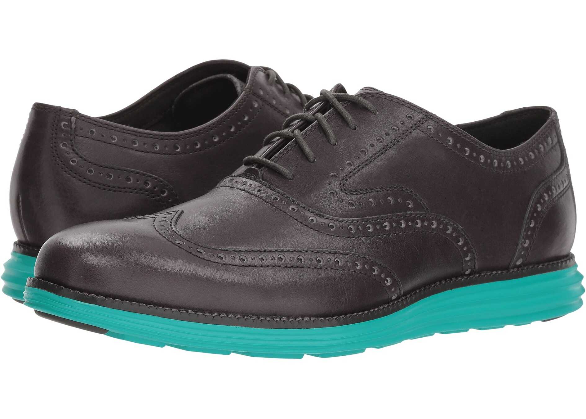 Pantof Cole Haan Original Grand Short Wing Ox II Magnet Leather/Pool Green