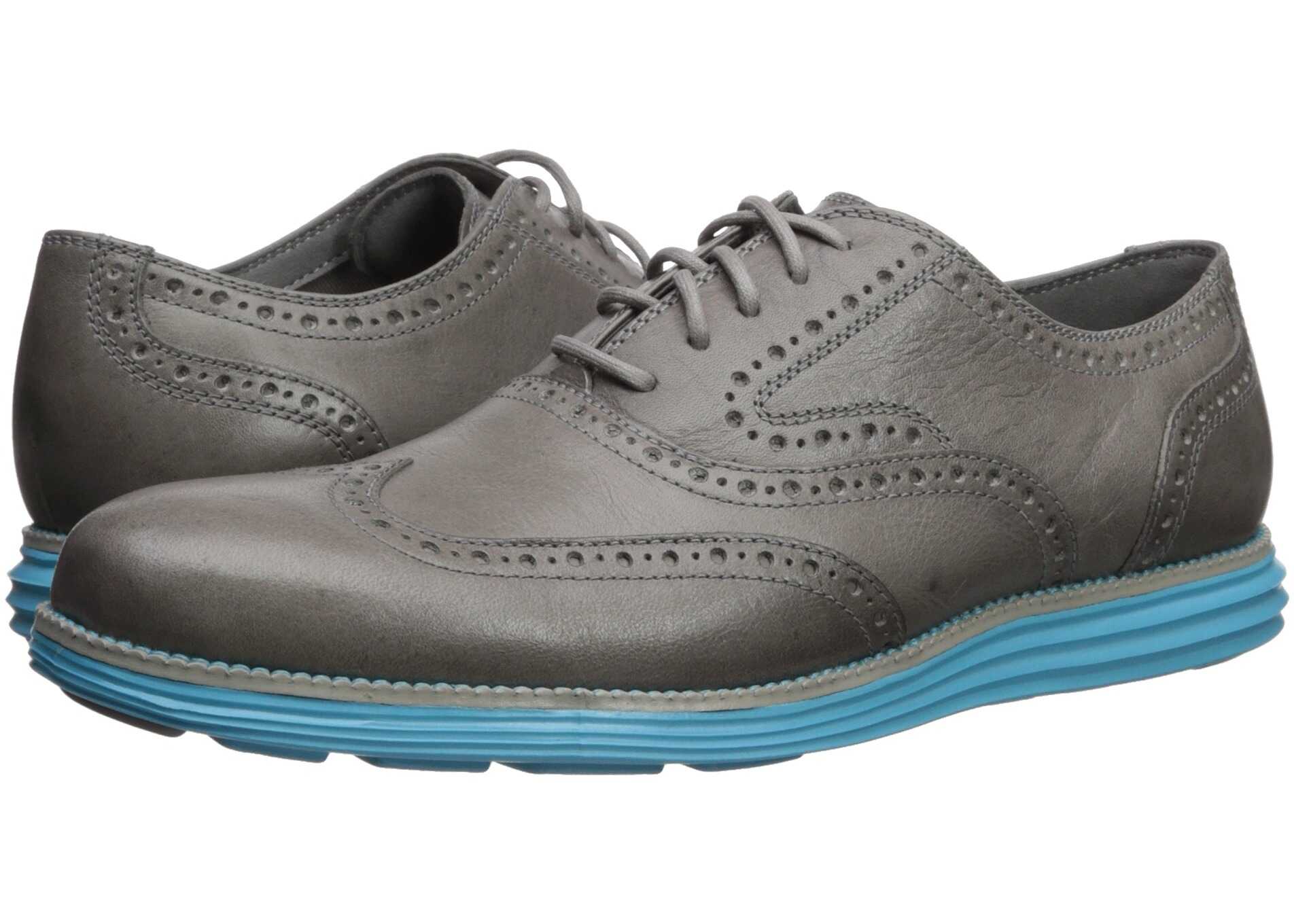 Pantof Cole Haan Original Grand Short Wing Ox II Ironstone Leather/Bluefish