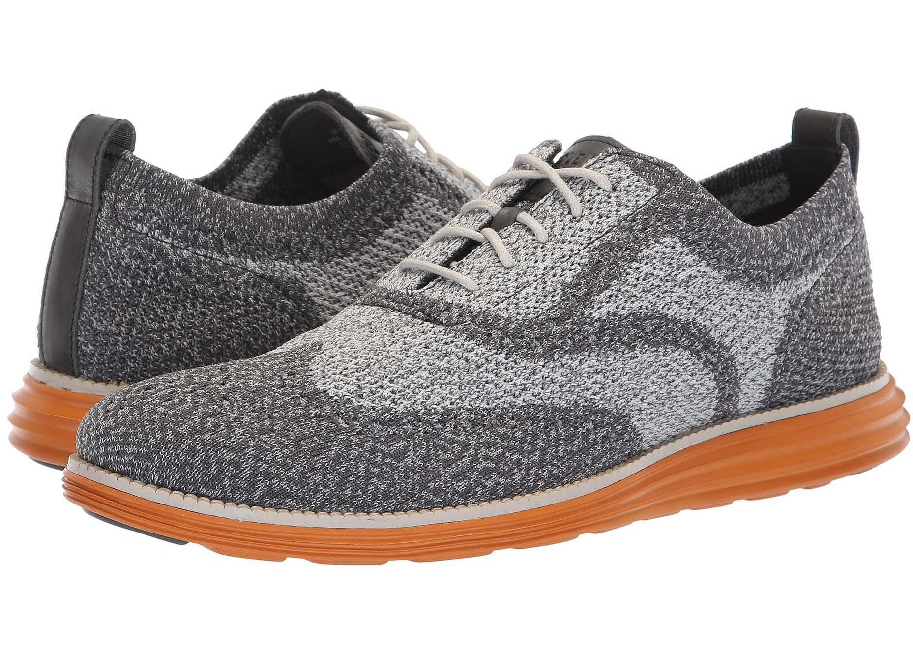 Cole Haan Original Grand Stitchlite Wingtip Oxford Magnet/Vapor Grey/Golden Oak