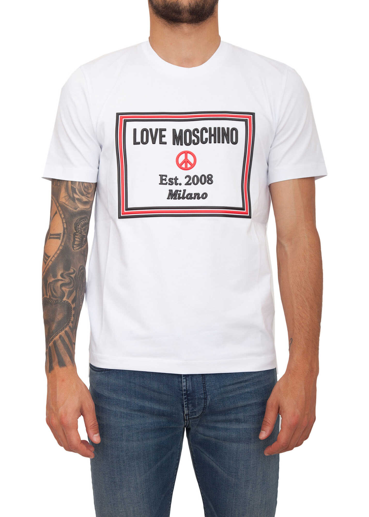 Tricou LOVE Moschino 2617D4A7 WHITE