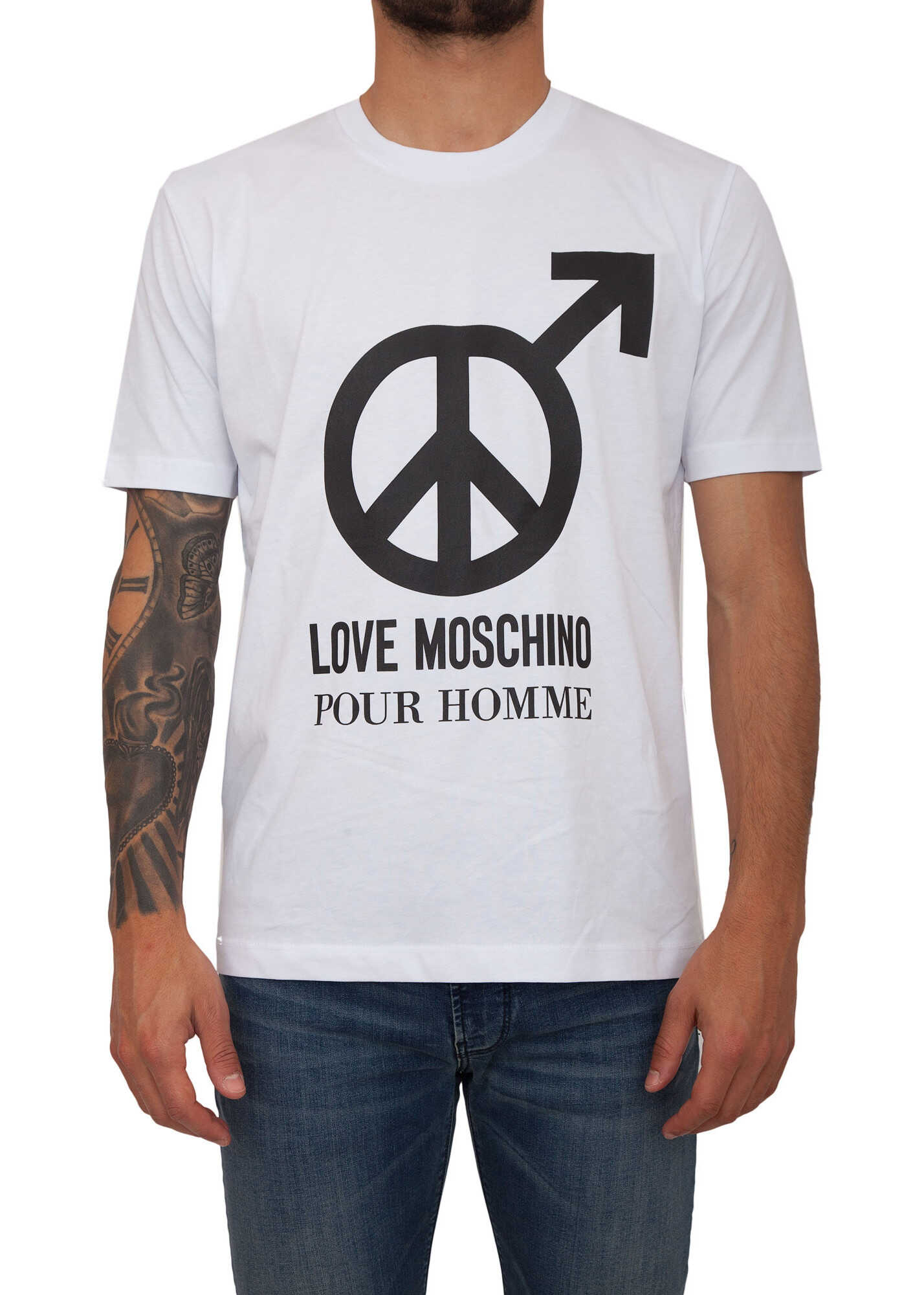 Tricou LOVE Moschino 9859CD75 WHITE