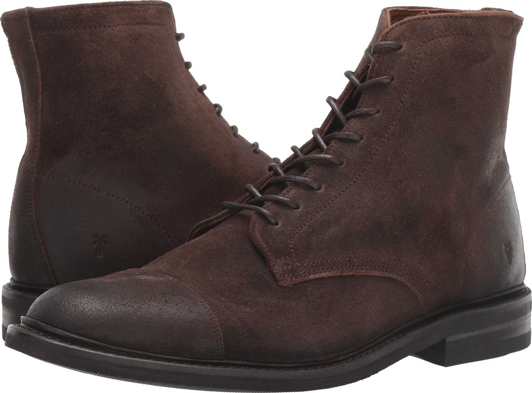 Bocanc Frye Seth Cap Toe Lace-Up Dark Brown
