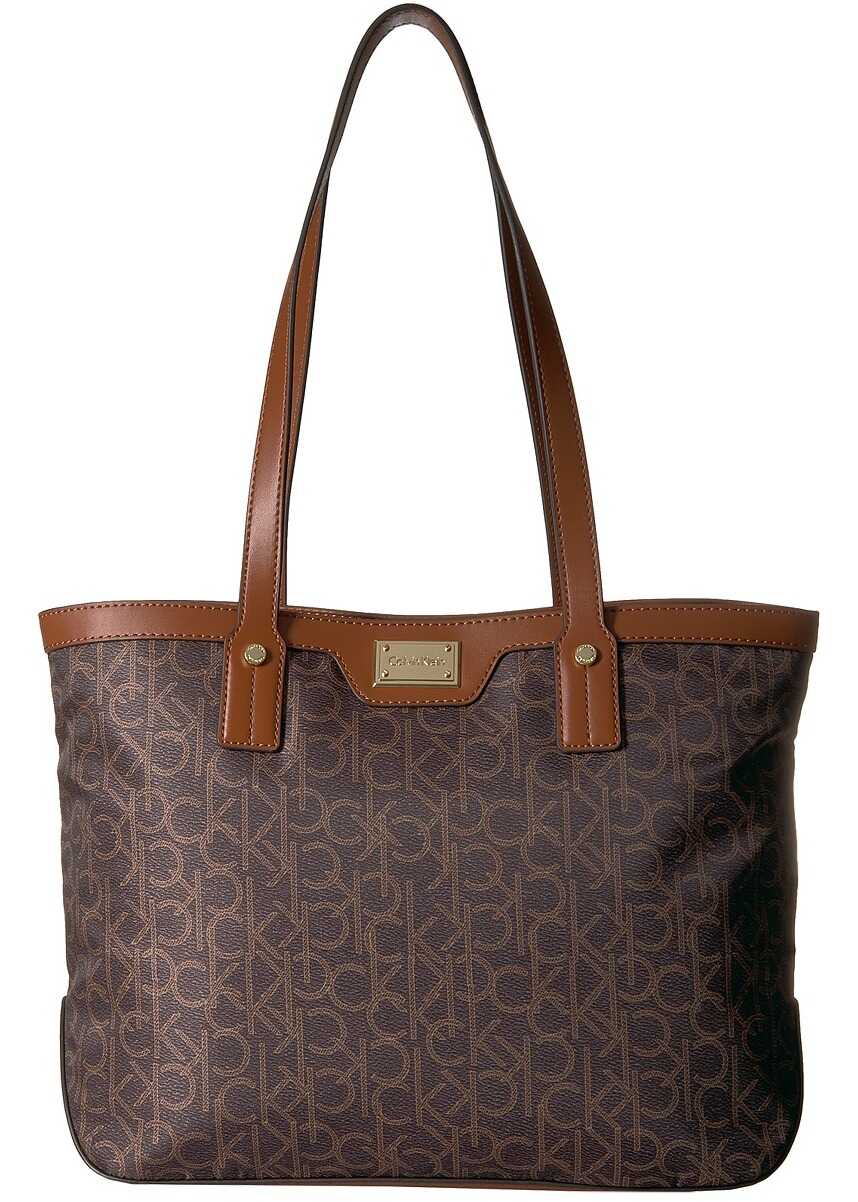 Geanta femei Calvin Klein Teodora Dressy Nylon Tote Brown/Khaki