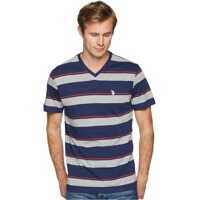 Tricouri Wide Stripe V-Neck Tee-2N Barbati