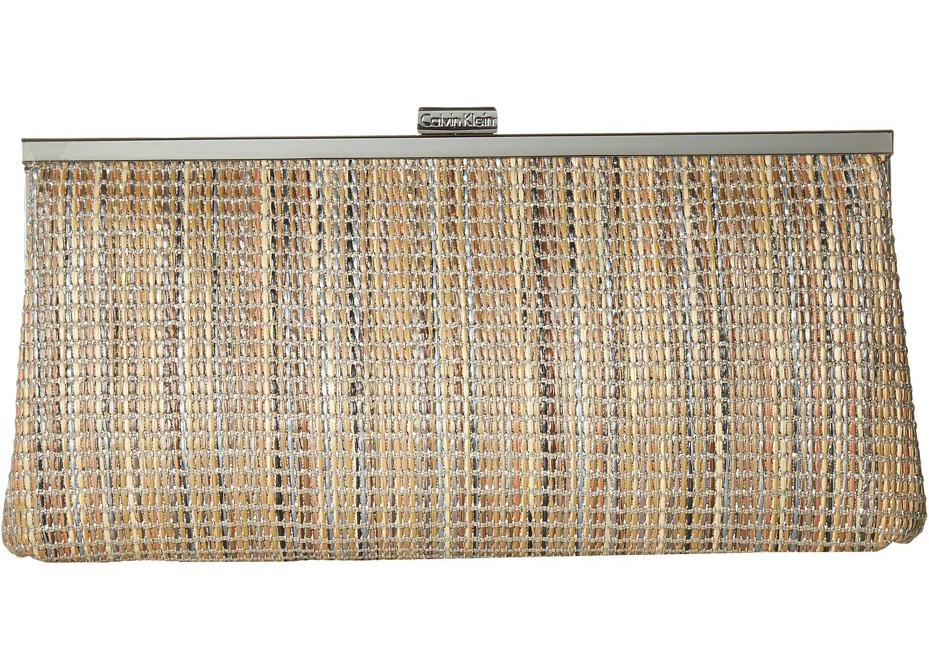 Geanta femei Calvin Klein Straw Clutch Natural