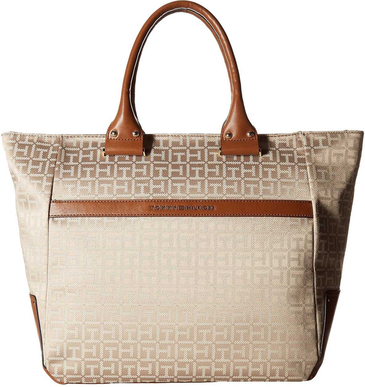 Geanta femei Tommy Hilfiger Abington Tote Khaki Tonal