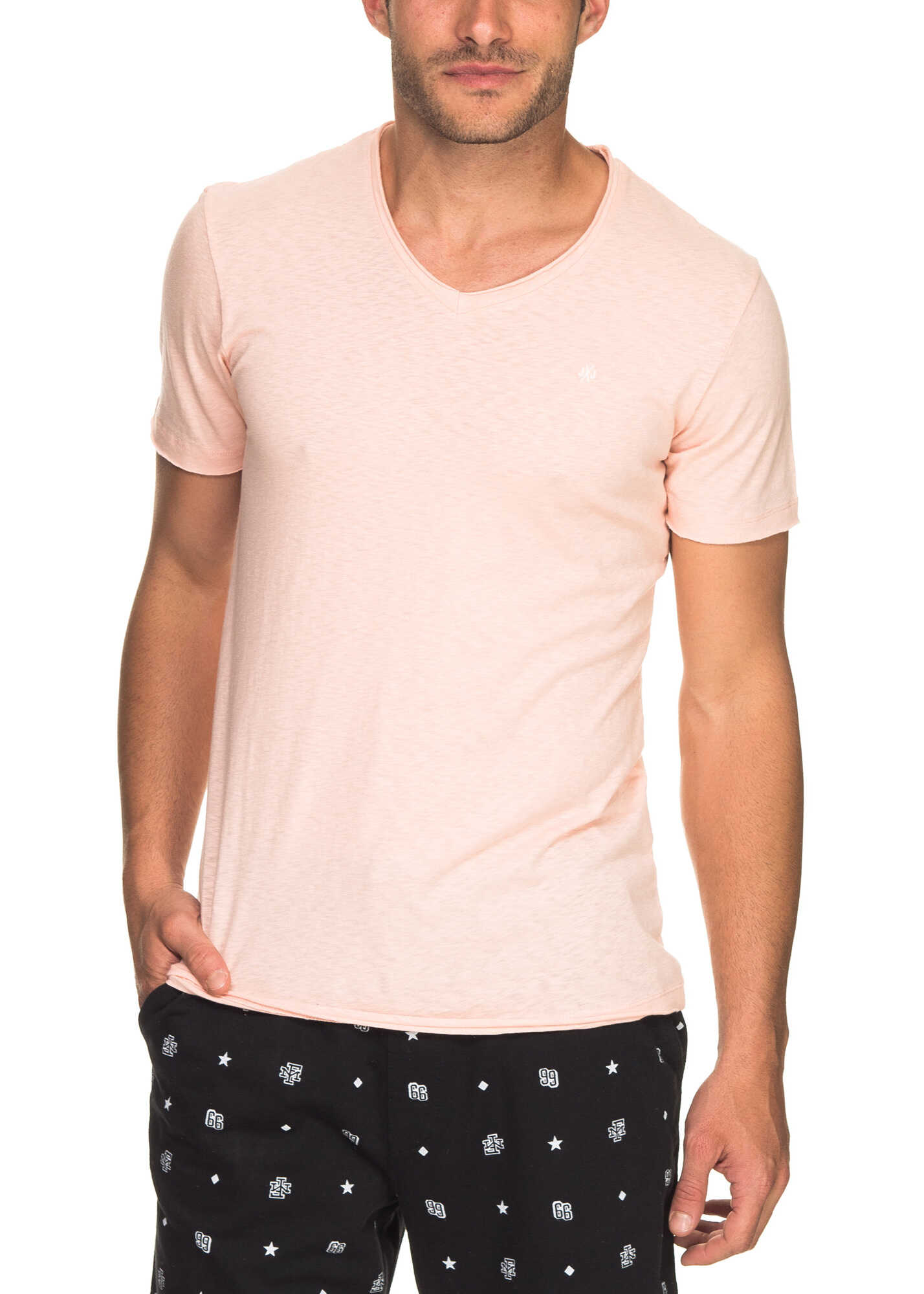Tricou JACK & JONES Cayo Men's Pink T Shirt Silver Pink