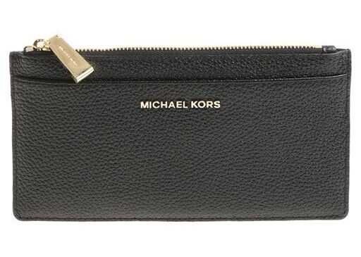 Geanta femei Michael Kors Black Leather Card Holder Black