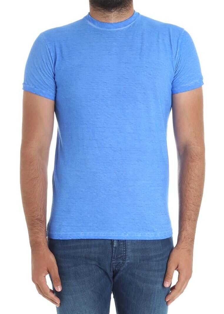 Tricou DSQUARED2 Blue Garment Dyed Fabric T-Shirt Blue