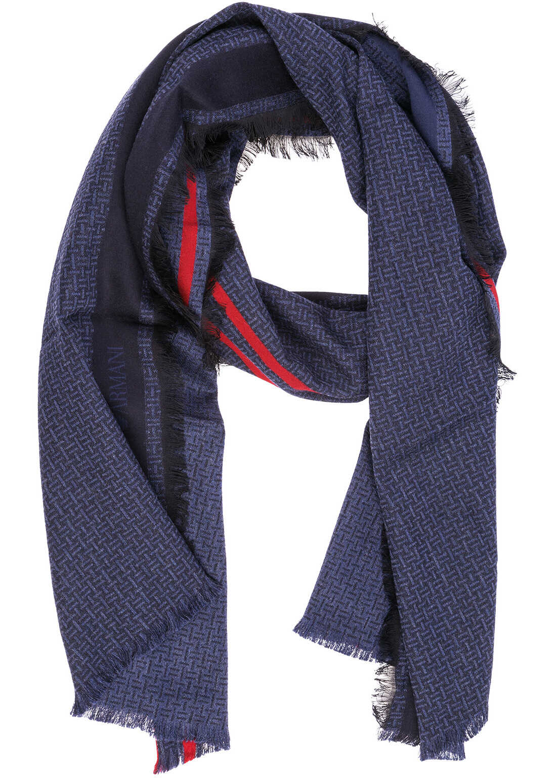 Esarfa Emporio Armani Wool Scarf Blue
