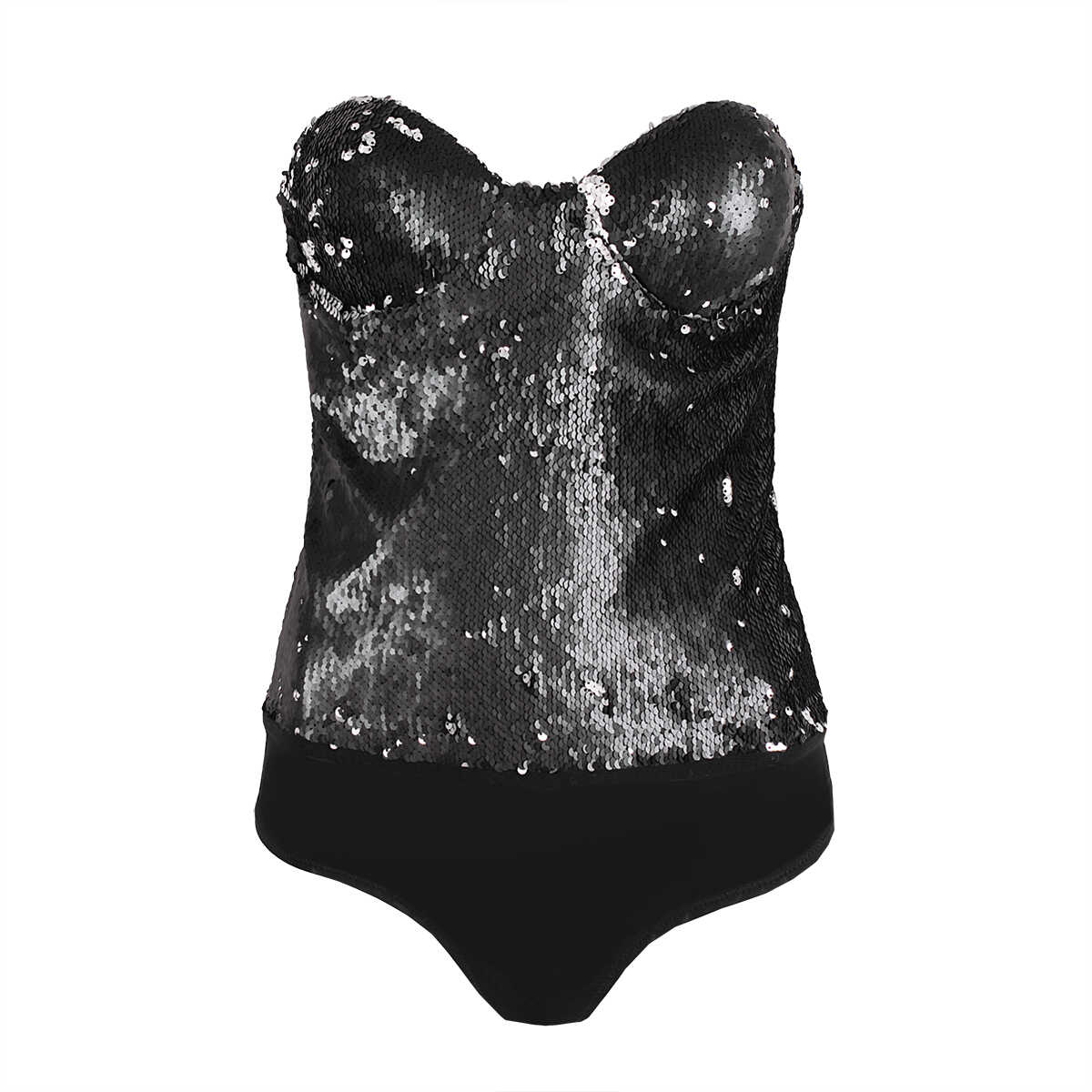 Bluza Patrizia Pepe Body* Czarny, Srebrny