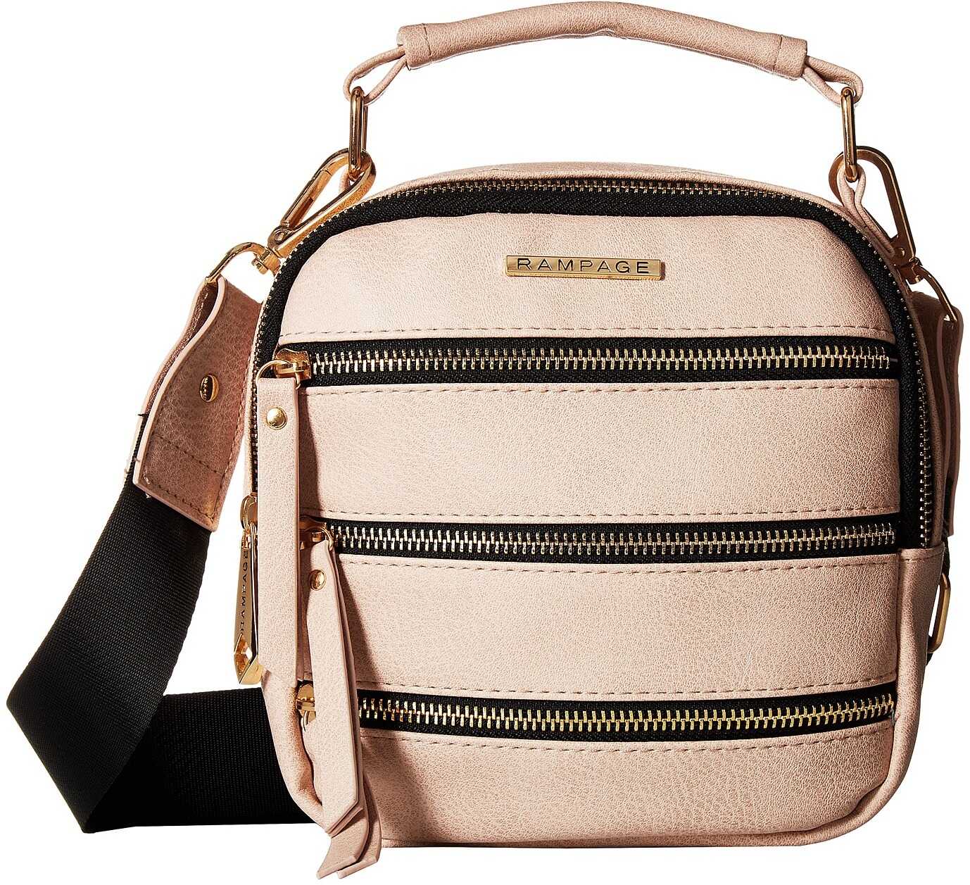 Geanta femei Rampage Triple Zip Camera Bag Blush
