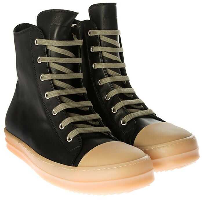 Tenis Rick Owens Black High Sneakers Black