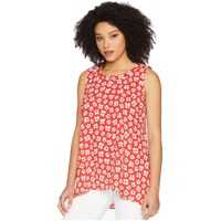 Bluze Sleeveless Floral High-Low Blouse Femei