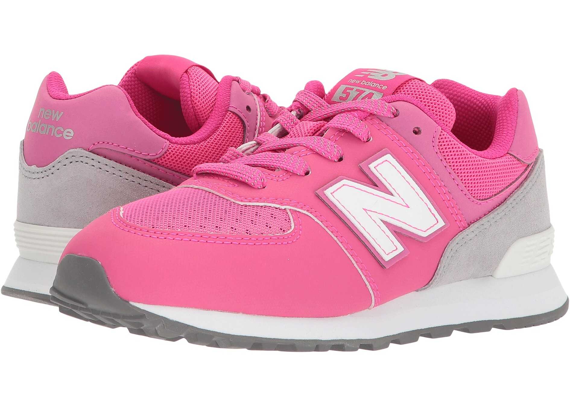 Tenis New Balance Kids PC574v1 (Little Kid) Pink/Grey 1