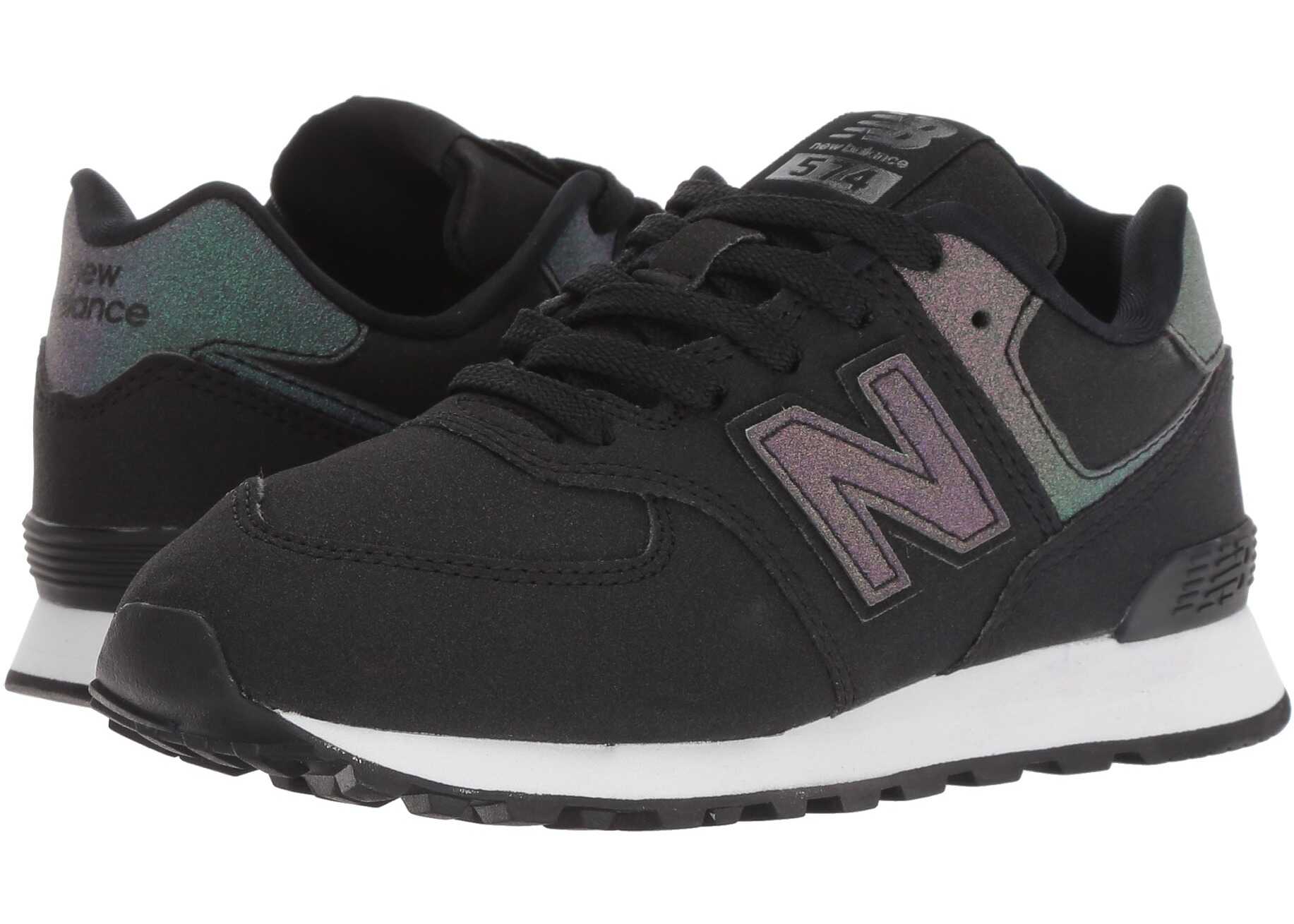 New Balance Kids PC574v1 (Little Kid) Black/Multi Iridescent