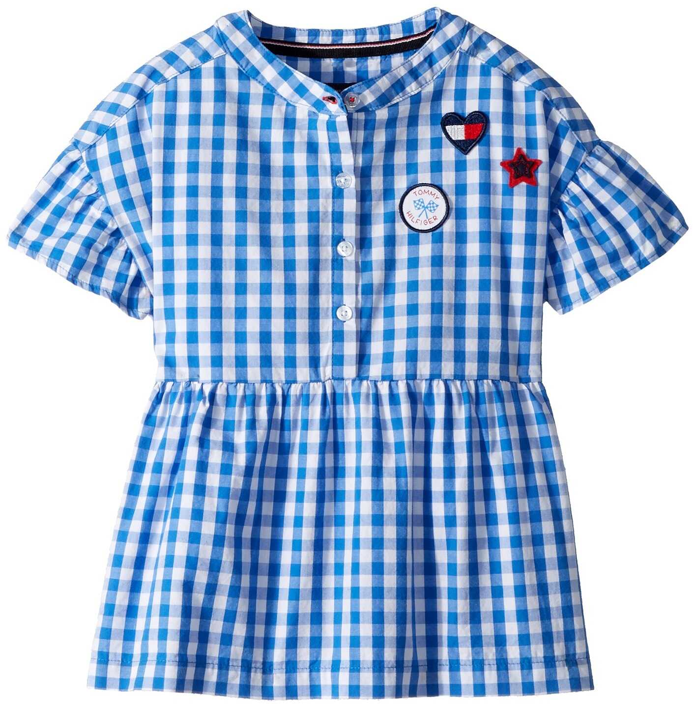 Bluza Tommy Hilfiger Kids Gingham Ruffle Top (Big Kids) Regatta Blue