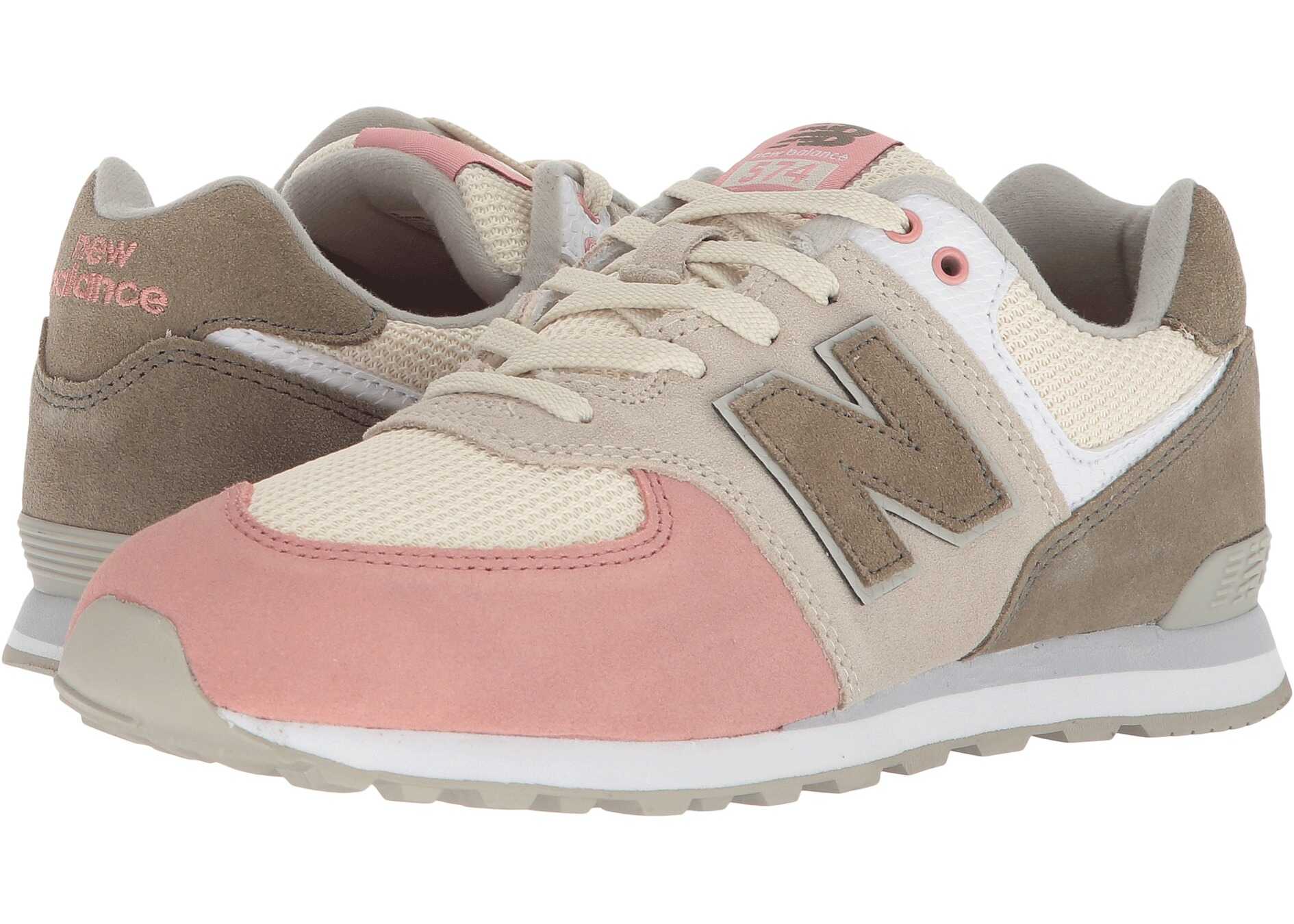 Tenis New Balance Kids GC574v1 (Big Kid) Bone/Dusted Peach 1