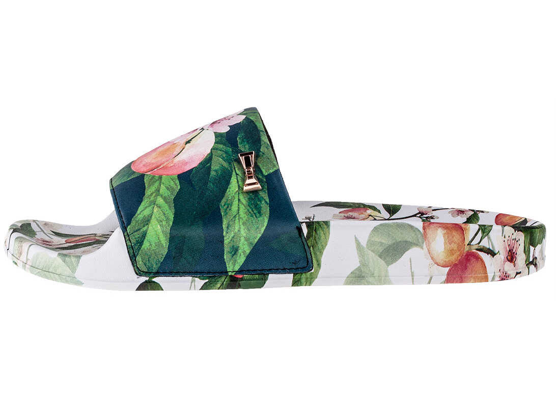 Slap Ted Baker Aveline Peach Blossom Slide In Multicolour* Multi-Colour