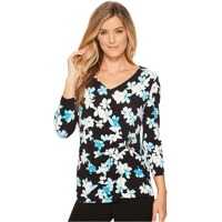 Tricouri Calvin Klein 3/4 Print Wrap Top w/ Circle Hardware