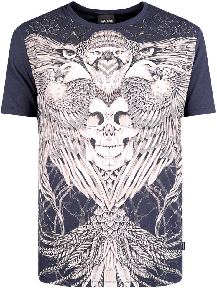 Tricou Roberto Cavalli Just Cavalli T-shirt Niebieski