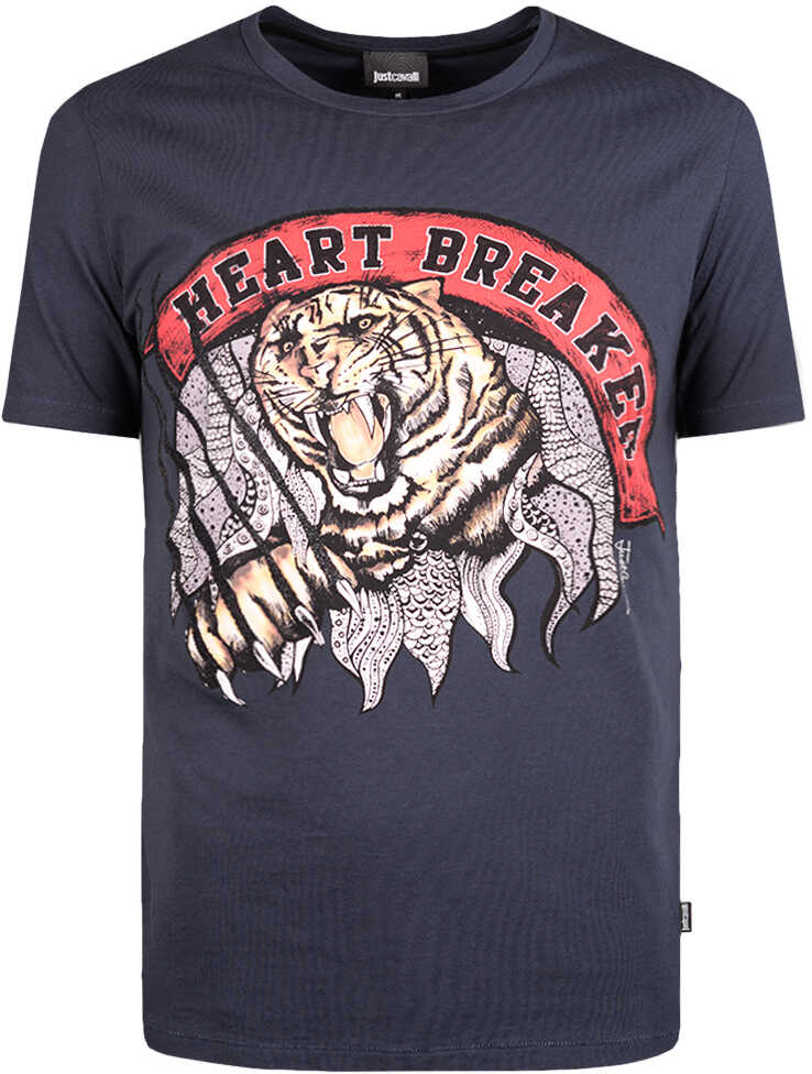 Tricou Roberto Cavalli Just Cavalli T-shirt Niebieski