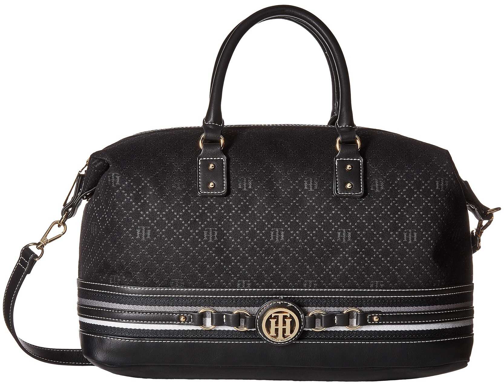 Geanta femei Tommy Hilfiger Payton Convertible Satchel Black Tonal