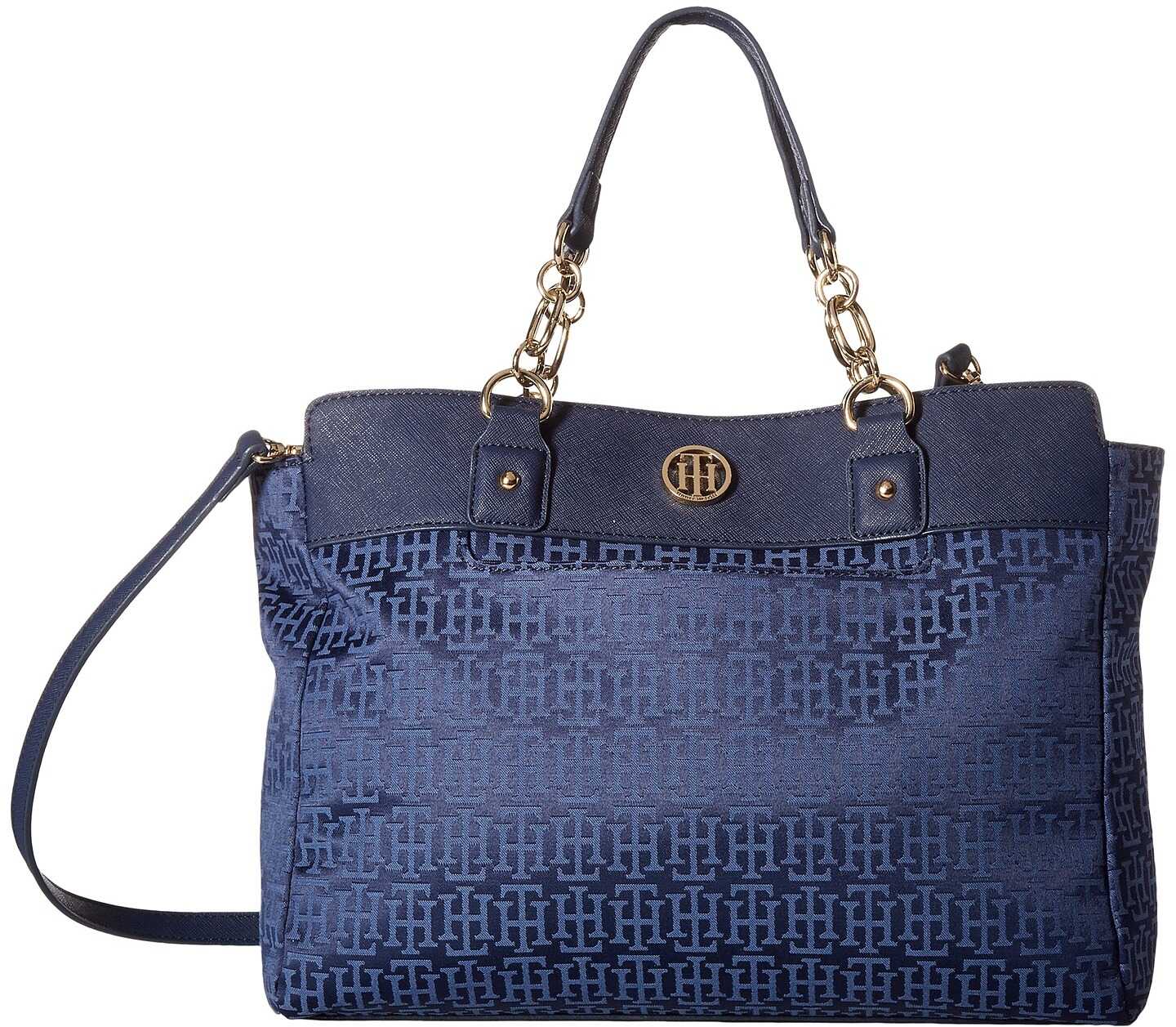 Geanta femei Tommy Hilfiger Evaline Convertible Satchel Navy Lapis