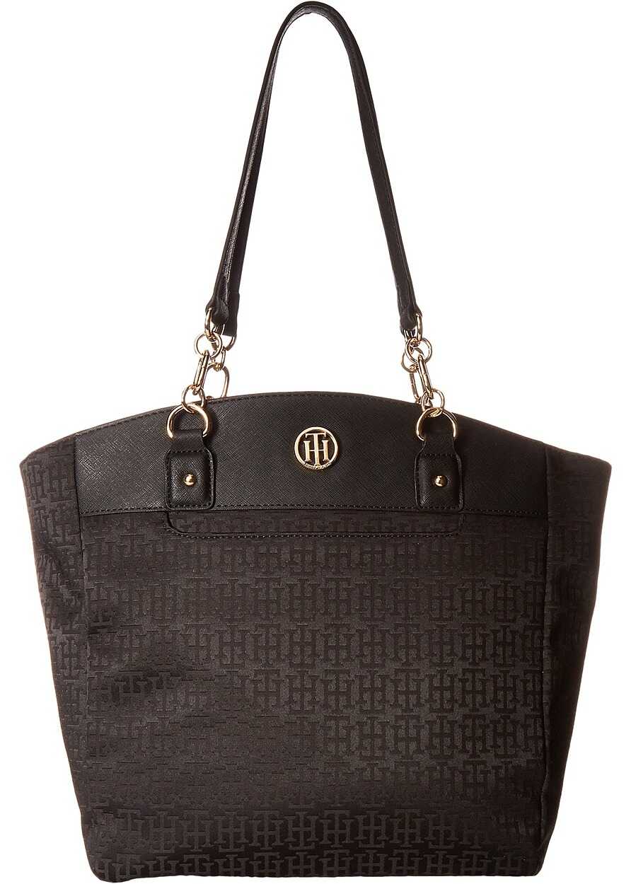 Geanta femei Tommy Hilfiger Evaline Convertible Tote Black Tonal