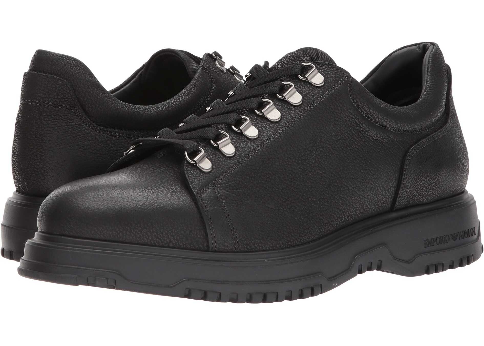 Pantof Emporio Armani Hiker Oxford Black