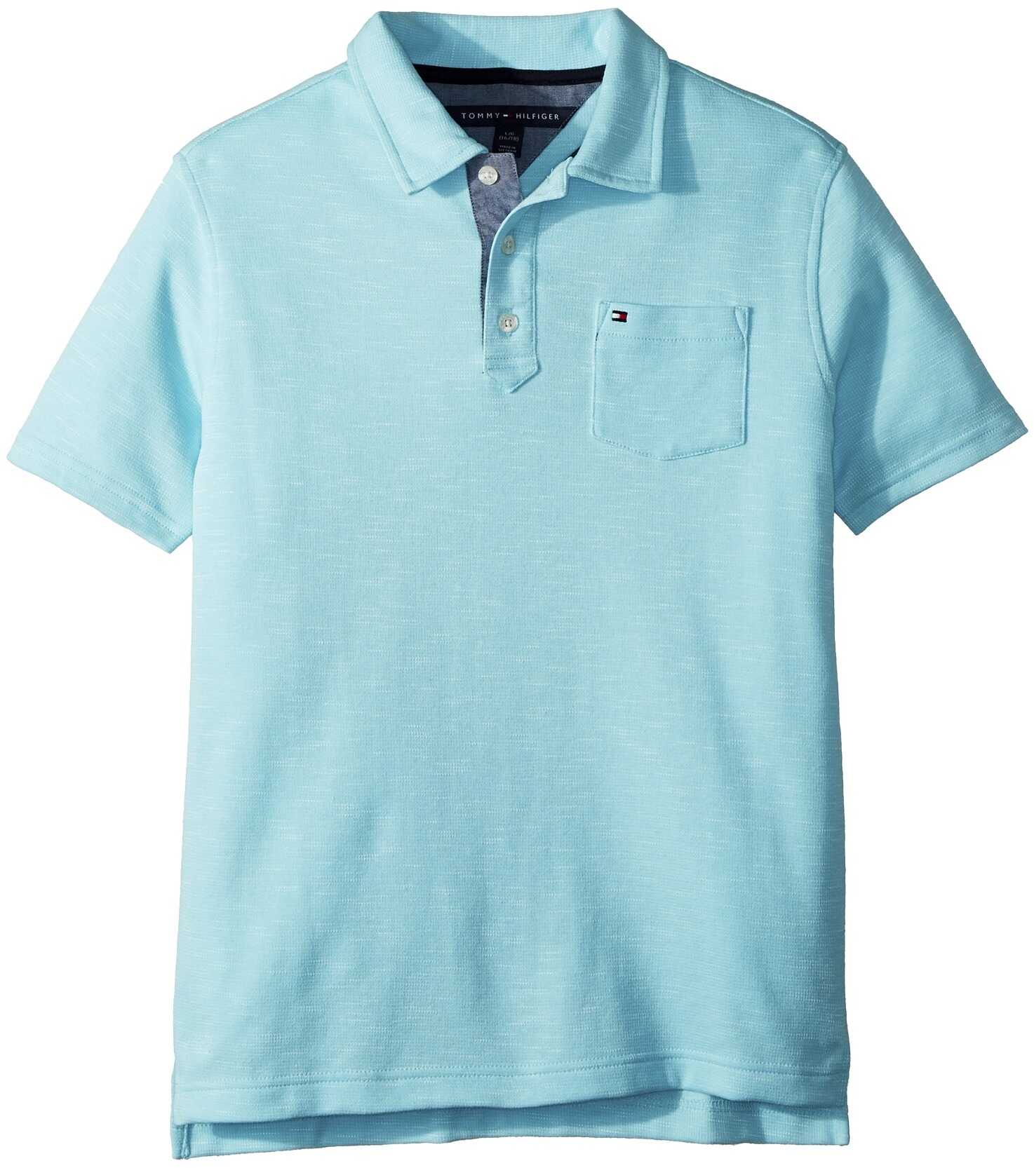 Tricou Tommy Hilfiger Kids Seed Polo (Big Kids) Bermuda Blue