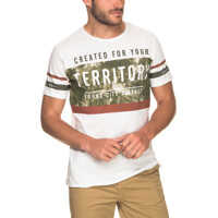 Tricouri Men's Short Sleeved White T Shirt With Round Neck Barbati