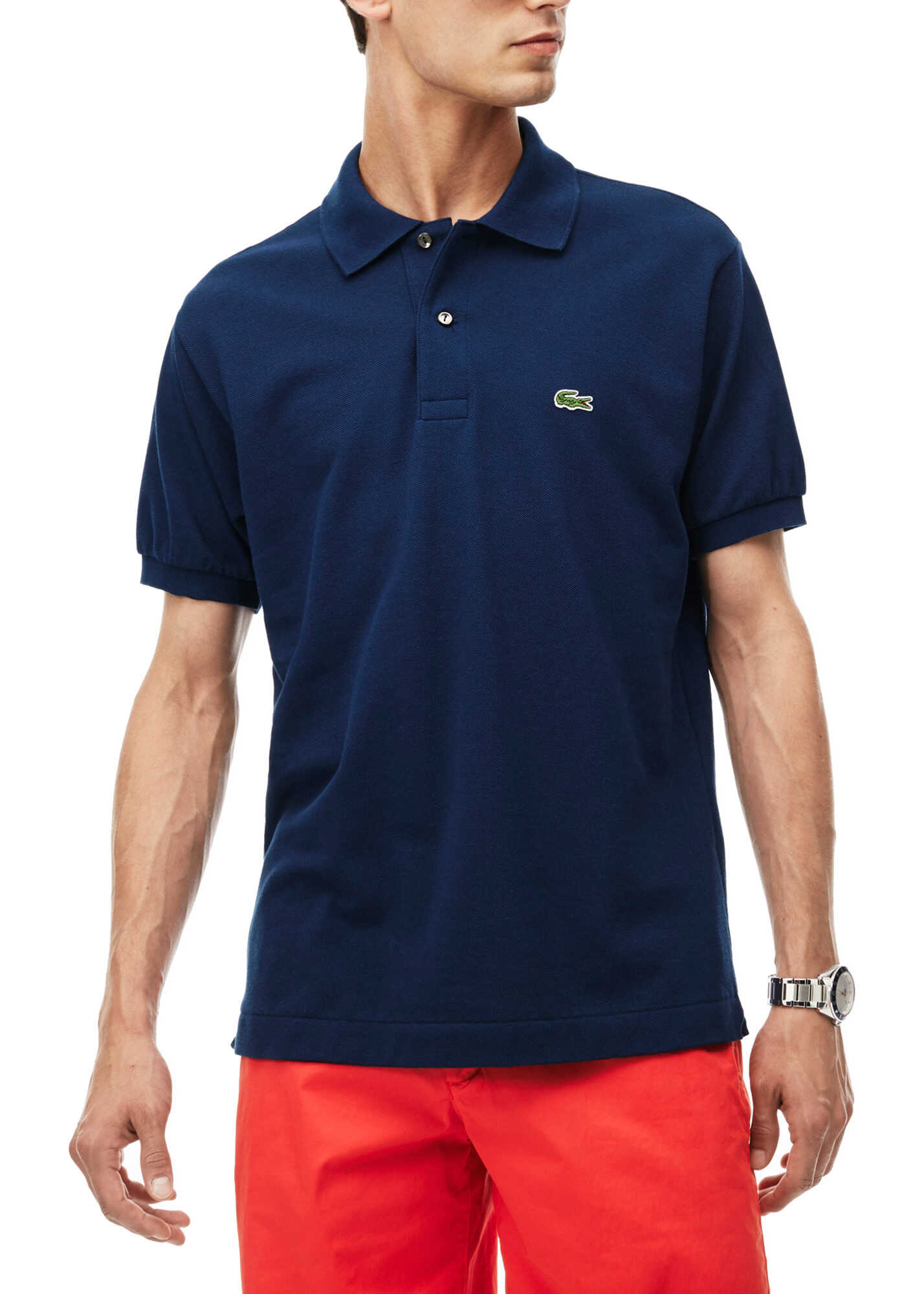 Tricou Lacoste Men's Blue Cotton Polo Shirt 2SZ Navire