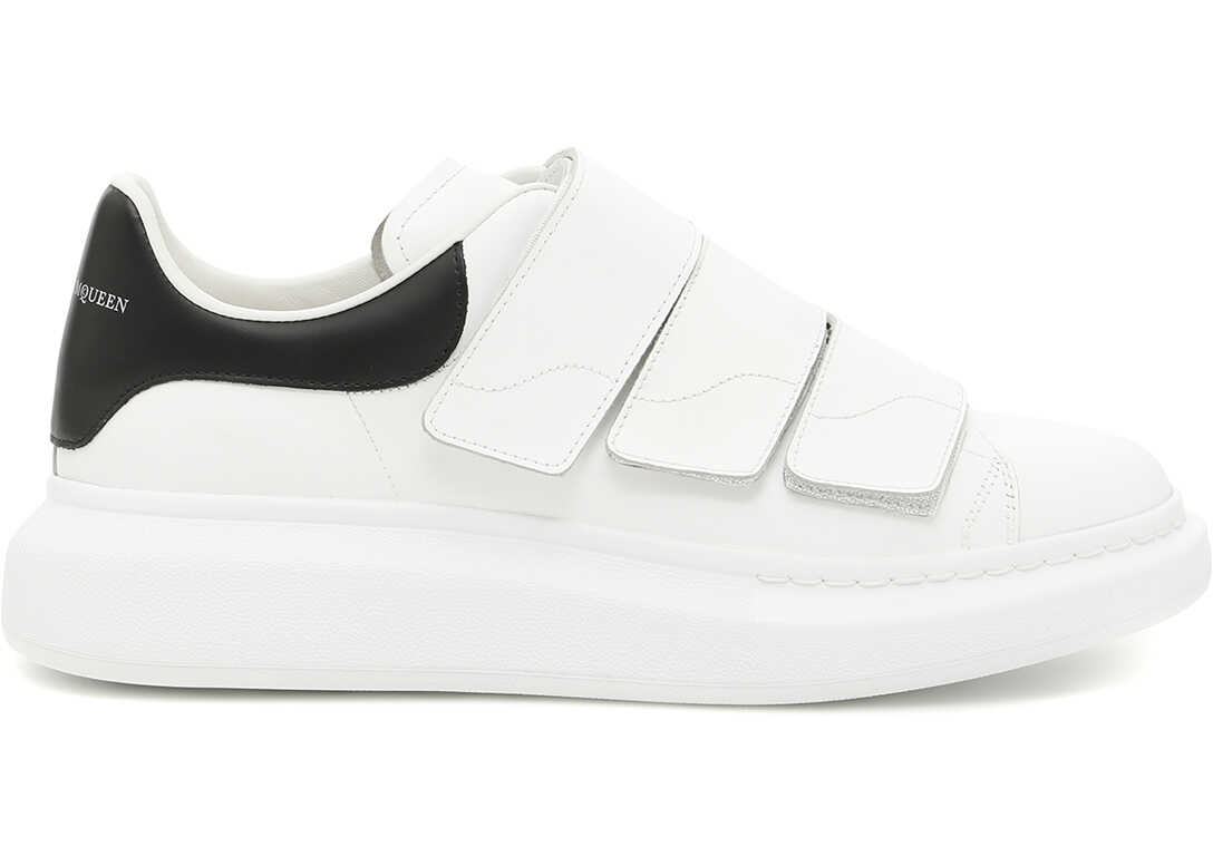 Tenis Alexander McQueen Oversized 3 Strap Sneakers WHITE BLACK