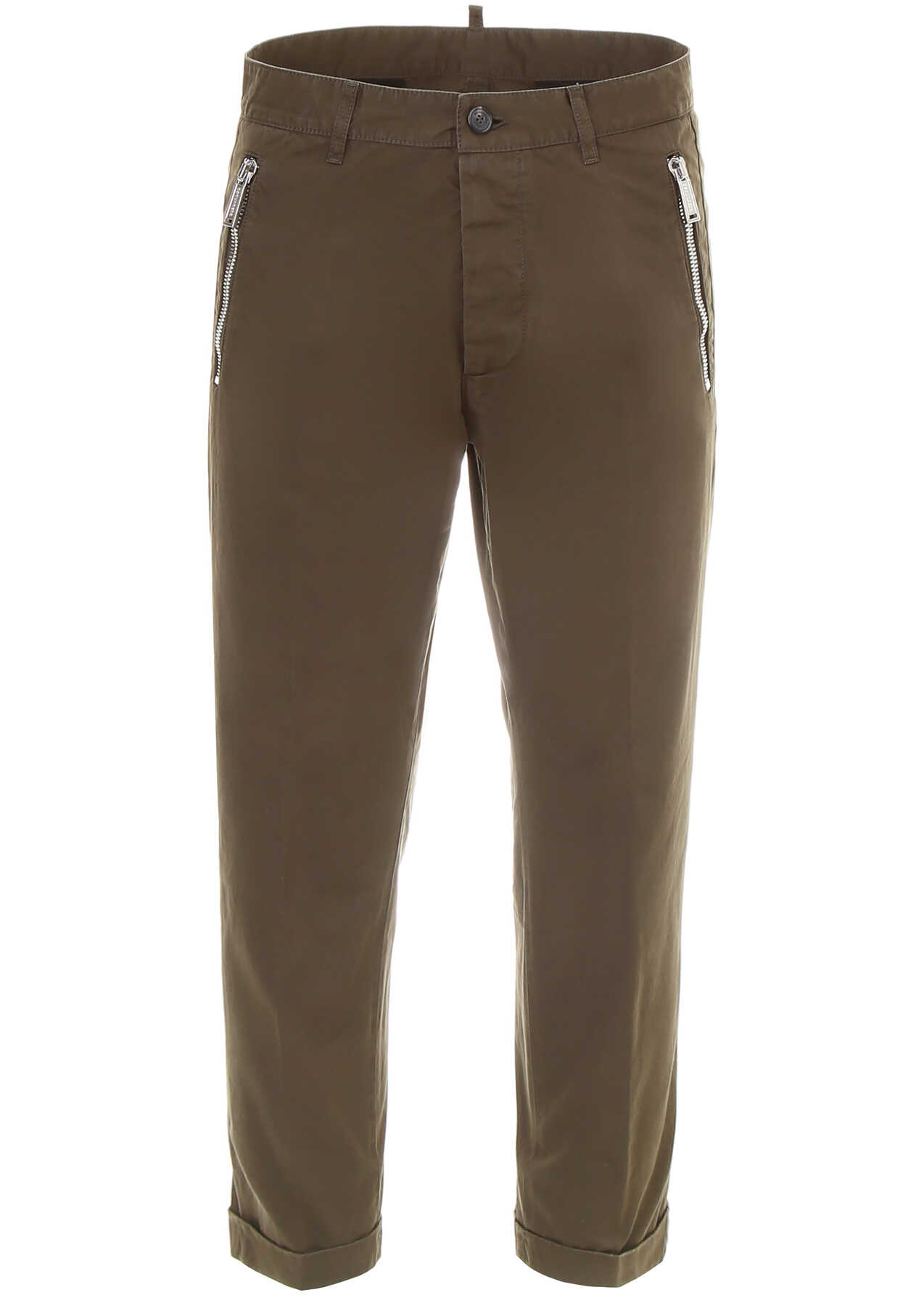 Pantalon DSQUARED2 Cotton Trousers VERDE MILITARE