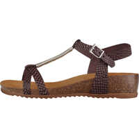 Sandale Strappy Wedge Sandals In Dark Brown Femei