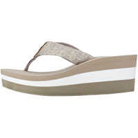 Platforme Metallic Mid Beach Sandal Wedges In Beige Femei