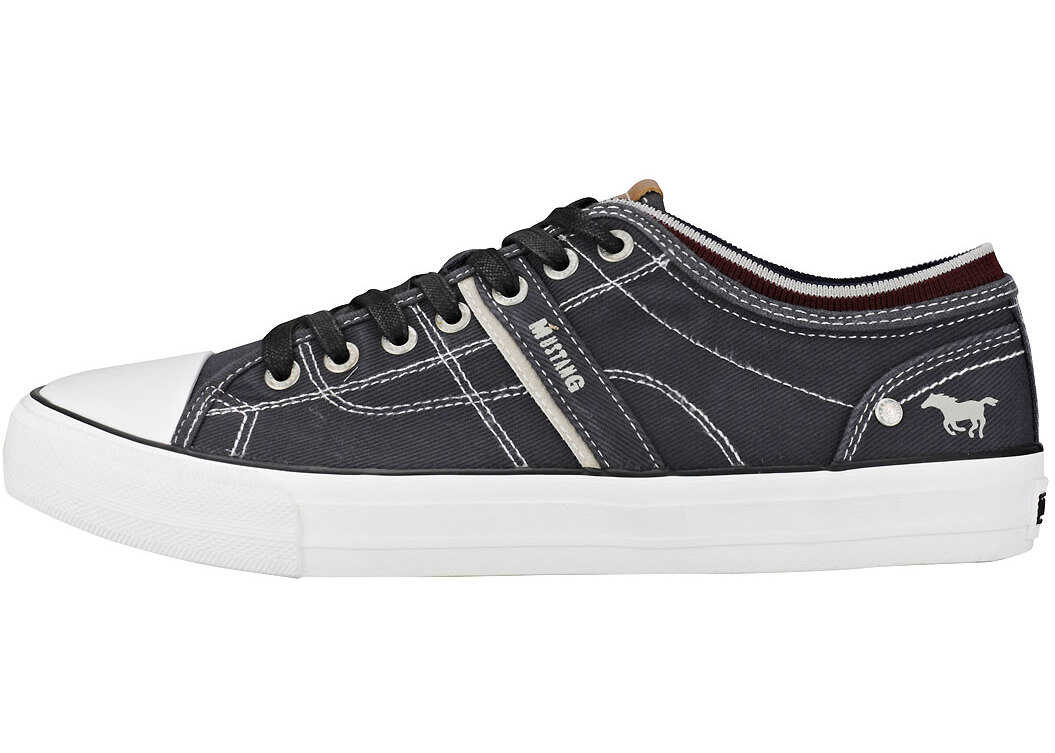 Tenis Mustang Lace-Up Low Top Sneaker Trainers In Black Black