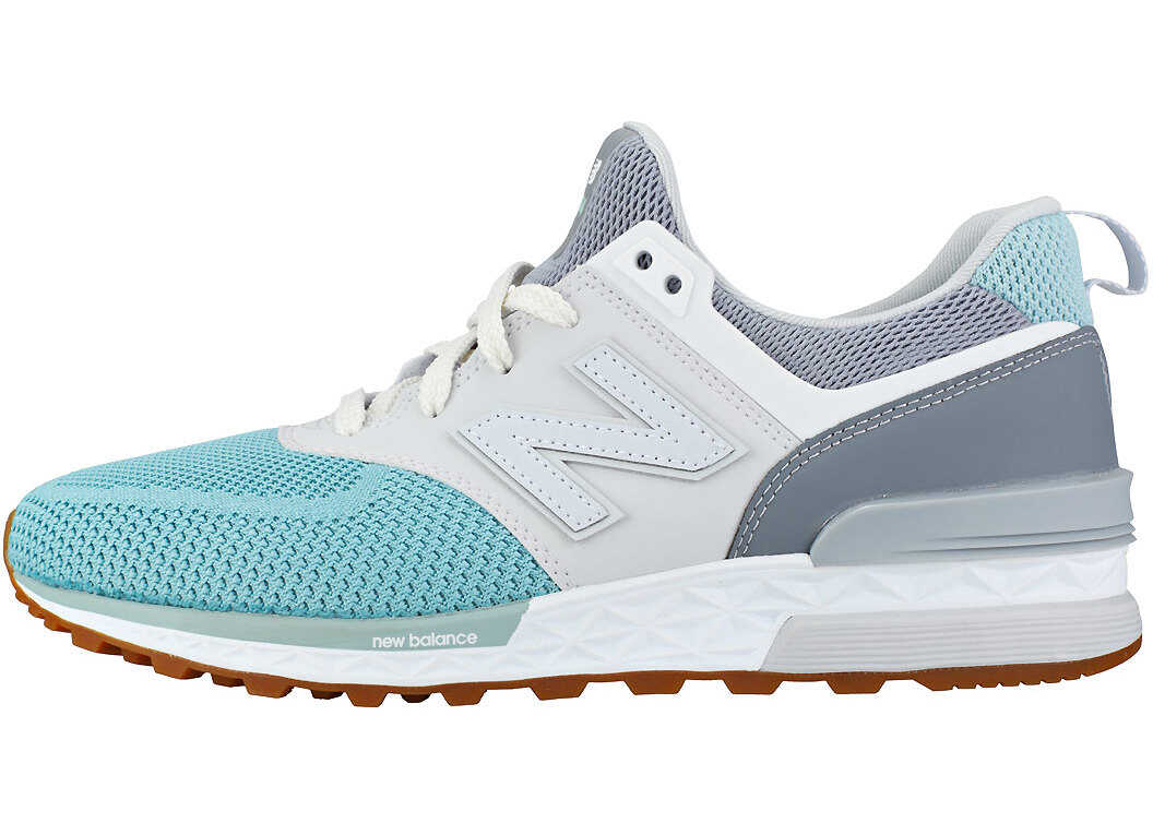 Tenis New Balance Classics Ms574 Sport Trainers In Grey Turquoise Grey