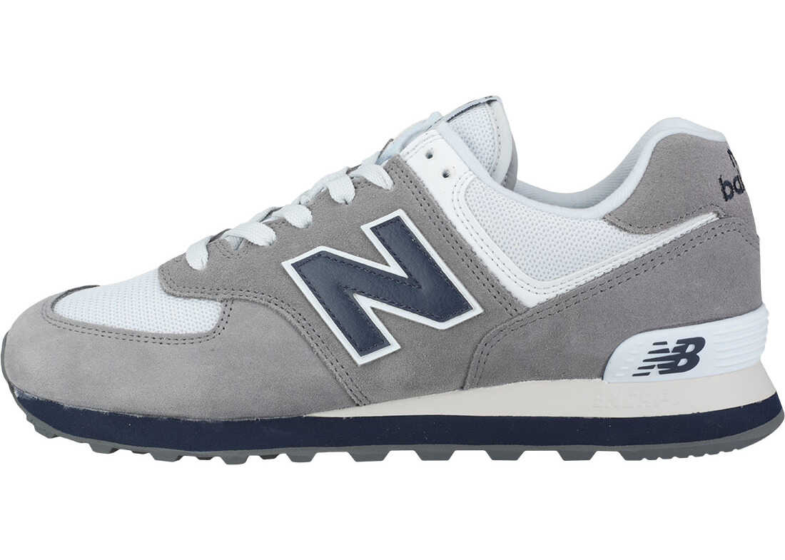 Tenis New Balance Classics Ml574 Core Plus Trainers In Grey Navy Grey