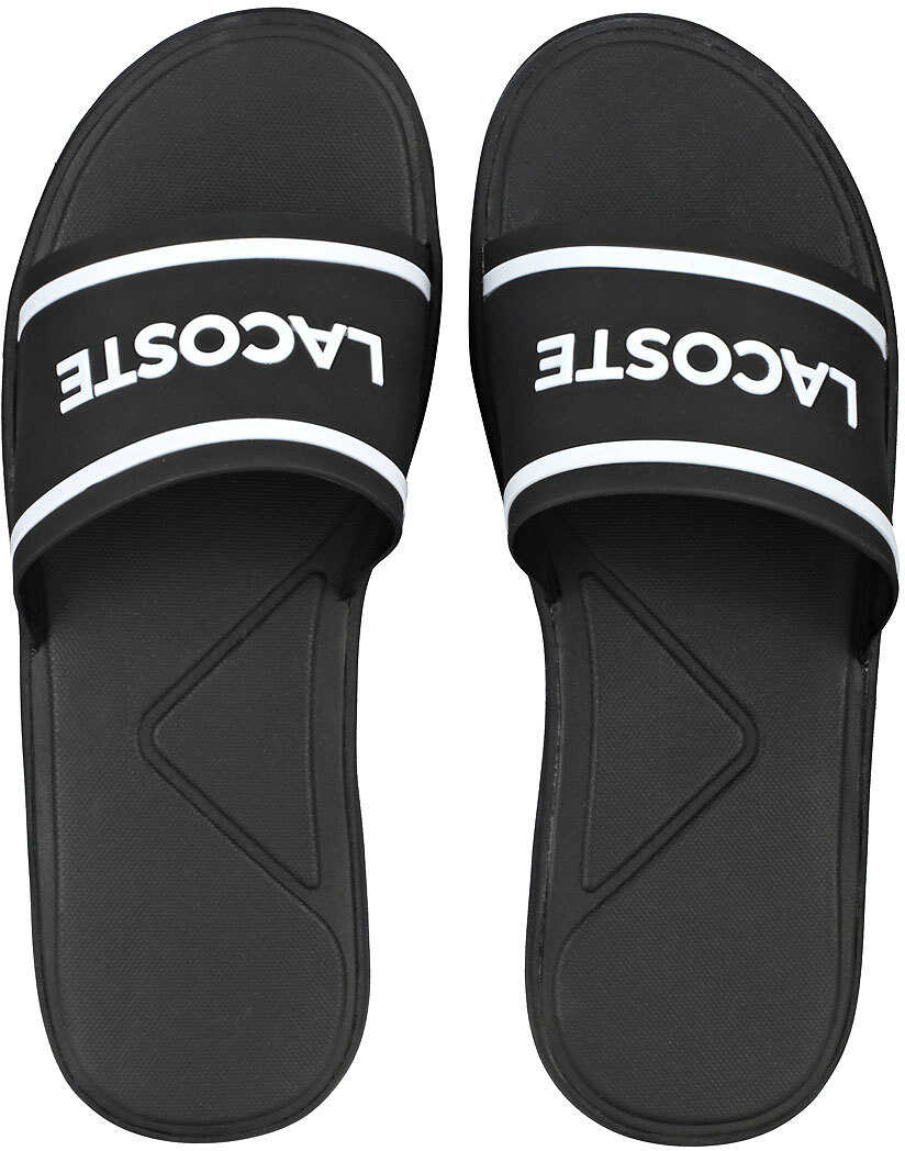 Slap Lacoste L.30 Slide 118 3 Slide In Black White Black