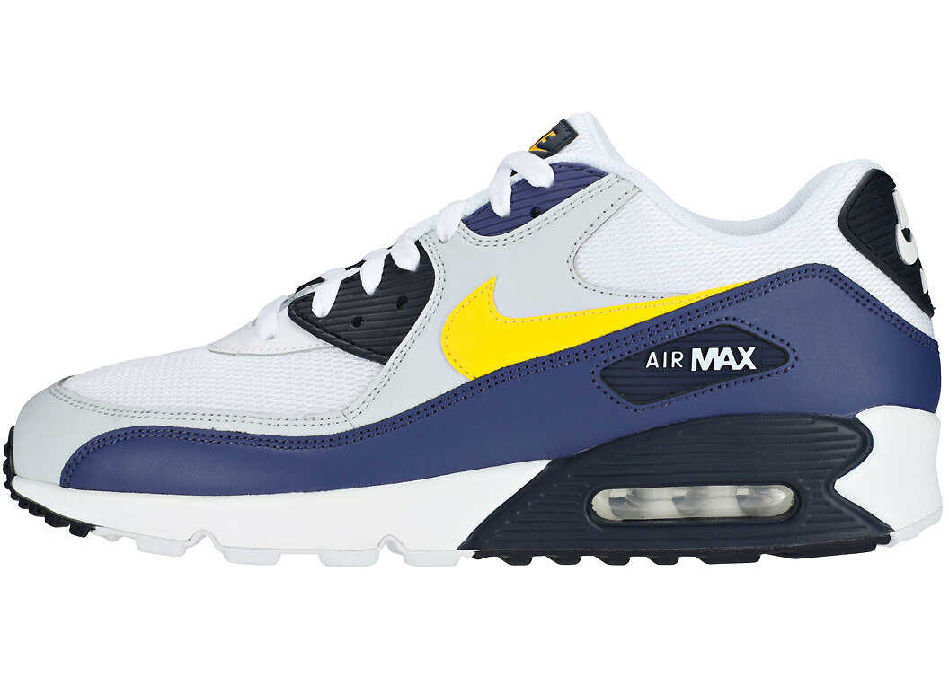 Tenis Nike Air Max 90 Essential Trainers In White Grey Navy White