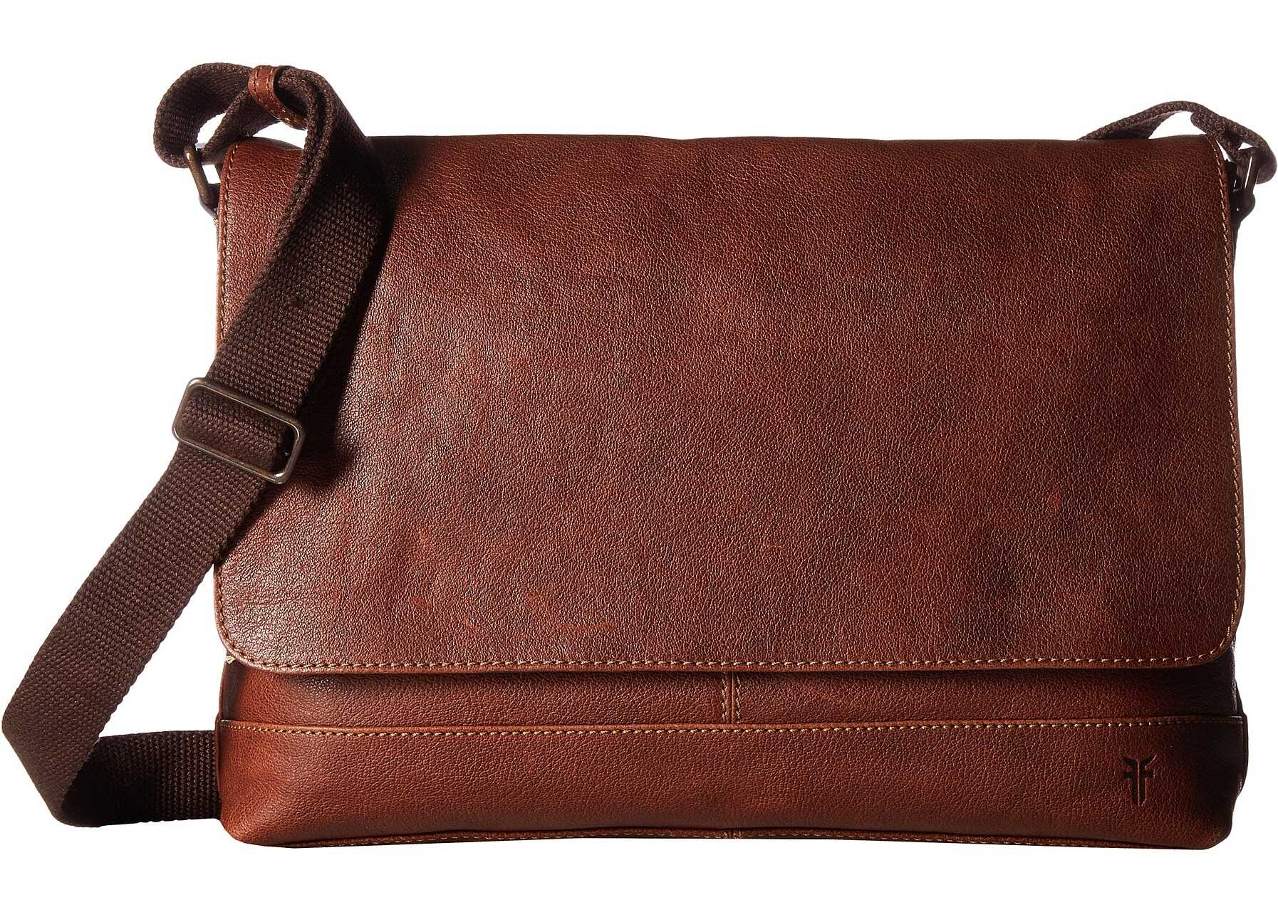 Geanta barbati Frye Owen Messenger Cognac