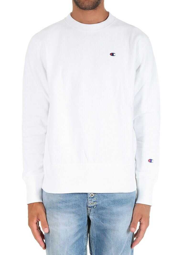 Bluza Champion White Crewneck Sweatshirt With Logo White